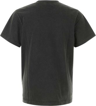 Entire studios Mens Slate Cotton T-Shirt Washedblack Exterior