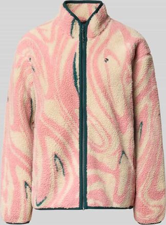 Peak Performance Fleecejacke im Allover-Look mit Stehkragen in Ecru, Gr&ouml;&szlig;e XL