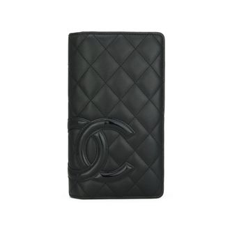 Chanel Black Cambon Long Flap Wallet