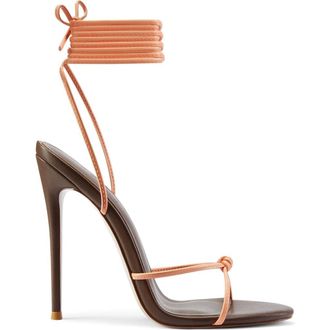 Femme Athens Lace Up Sandal in Coco/peach at Nordstrom, Size 11