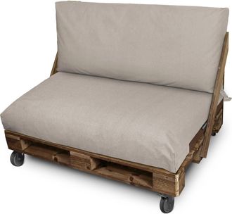 Happers Happers - Set De Cojines Para Palets Asiento 120x80x20 + Respaldo 120x45x25 Piedra Naylim Mate