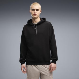 Puma Felpa con cappuccio CLOUDSPUN da uomo, Abbigliamento, Nero, 3XL