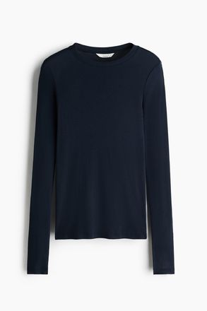 H&M Jerseyshirt aus Pima-Baumwolle - Blue