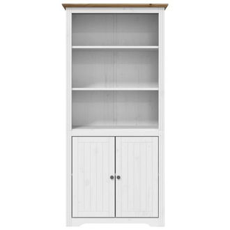 Berkfield Home Beautiful Bookcase BODO White & Brown 80x40x172 cm Solid Wood Pine | Size: 80 x 40 x 172 cm