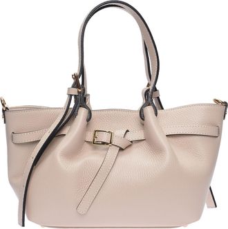 Luisa Vannini Beige Rundleer Tas