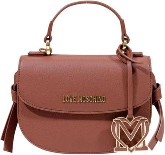 Love Moschino Borsa a Sella con Charm a Cuore - - Bags - Donna - Marrone - ONE SIZE