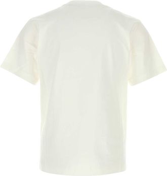 Burberry Logo-Embroidered Cotton T-Shirt - White