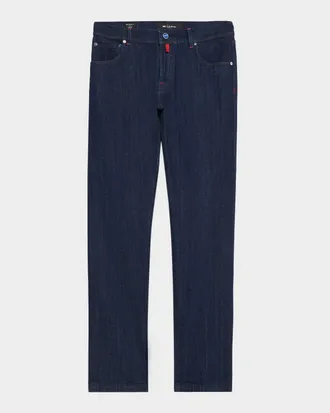 Kiton Men & apos;s Dark Wash Straight-Fit Jeans