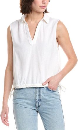 NVLT Nvlt Bottom Tie Linen-Blend Top
