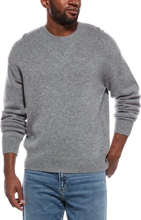 Frame Denim Frame Denim Suede Patch Wool & Cashmere-Blend Crewneck Sweater