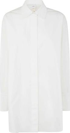 Patou Witte Iconische Mini Overhemdjurk - Dames - Shirt Kleedjes - Wit - XS - Katoen - Kleedjes