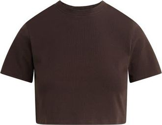 Favorite Daughter The Laura Crop T-Shirt in Espresso at Nordstrom, Size X-Large