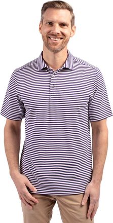 Cutter & Buck Virtue Eco Pique Stripe Recycled Mens Polo Shirt