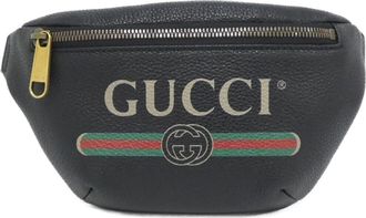Gucci Black Leather Fanny Pack (Pre-Owned)