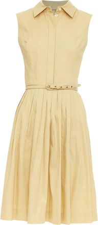 Oscar De La Renta Oscar De La Renta cotton blend pleated shirt dress
