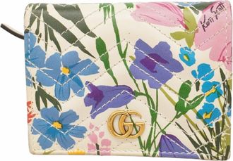 Gucci Multi-Color White Leather Wallet (Bi-Fold) (Pre-Owned)