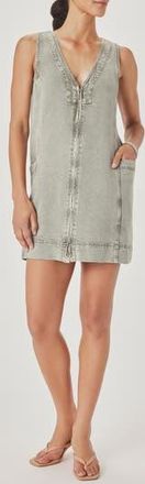 Splendid Lounge Zip Front Minidress in Eucalyptus Green at Nordstrom Rack, Size X-Large