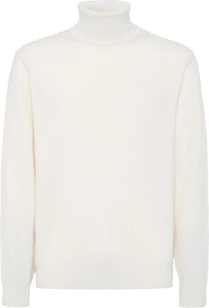 Boggi Milano Truien & Vesten, Heren, Wit, L, Kasjmier, Polo Neck Jumper