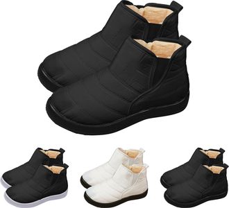 Generic Slip On Snow Boots for Women Men Winter Warm Thickened Fur Lined Boots Casual Comfortable Ankle Booties Waterproof Anti-Slip Insulated Outdoor Shoes f