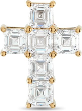 Luxury Bazaar 18K Yellow Gold 3.50ct Diamond Cross Pendant ACR-19980-Y