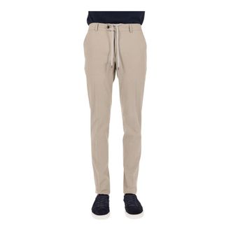 Pantaloni Torino Seersucker Slim Jogger - male - PT Torino - Slim-fit Trousers - Beige - XL - Trousers