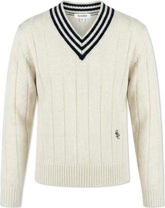 Sporty & Rich Dames, Truien, Beige, Maat: XS Kasjmier