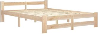 vidaXL Bed Frame without Mattress Solid Pine Wood 140x200 cm vidaXL