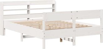 vidaXL Bed Frame without Mattress White 120x200 cm Solid Wood Pine Vidaxl