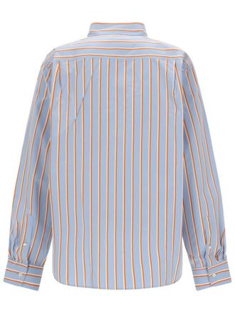 Dries Van Noten Striped Cotton Shirt - Blue