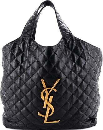Saint Laurent Icare Shopping Quilted Leather Maxi tote bag - Nero