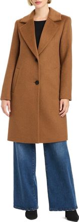 Vince Camuto Wool Blend Coat in Camel at Nordstrom, Size X-Small