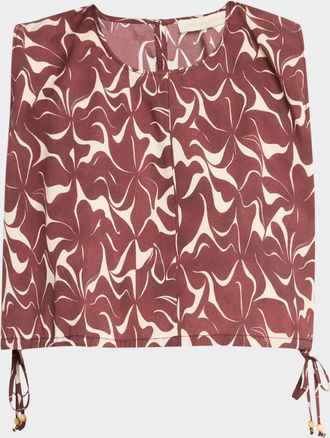 Vanessa Bruno Callas Abstract-Print Crop Top