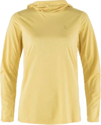 Fj&auml;llr&auml;ven Womens Abisko Sun Hoodie In Yellow