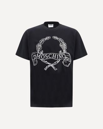 Moschino Maxi Laurel Crown Embroidery T-shirt Male XL