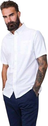 Firetrap Heren Klassiek Oxford Overhemd (Wit)