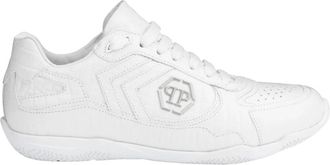 Philipp Plein Pit-$Top Cocco Low-Top Sneakers - Heren - Sneakers - Wit - 39 EU - Leer - Schoenen