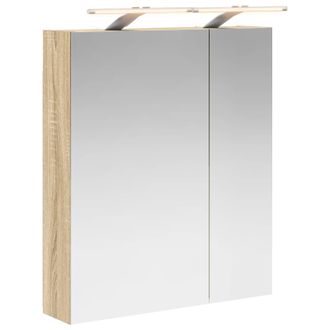 vidaXL Armario Con Espejo De Ba&ntilde;o Roble Sonoma 60 X 14,5 X 70 Cm Vidaxl