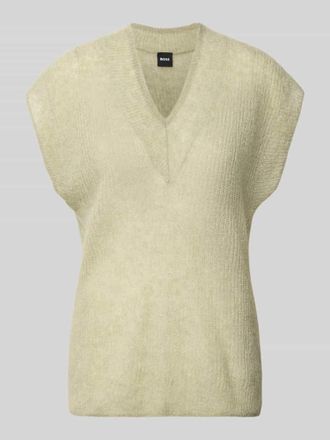 HUGO BOSS Relaxed Fit Pullunder aus Alpaka-Mix in Lind, Gr&ouml;&szlig;e XXL