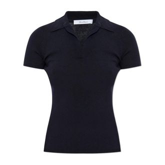 Max Mara Polo Shirts, female, Blue, Size: M Albero Polo
