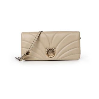 Pinko Crossbody Tas - Dames - Schoudertassen - Beige - ONE Size - Leer - Tassen
