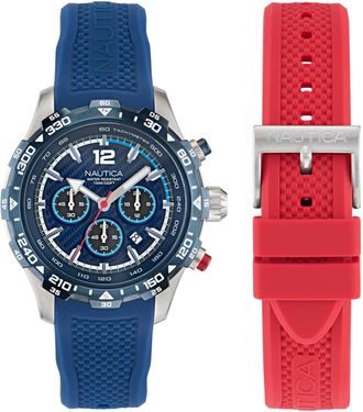 Nautica Mens Nst Silicone Quartz Analog Watch