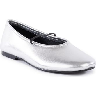 Seychelles Neon Moon Metallic Mary Jane Flat in Silver at Nordstrom Rack, Size 6.5