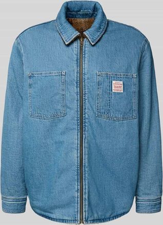Levi's Jeans-Wendejacke mit Reißverschluss in Hellblau, Größe XL