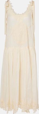 Zimmermann Abito midi Cascadian in pizzo di cotone