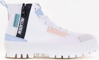 Palladium Womens Pallashock Backzip 2 High-Top Sneakers In Star White