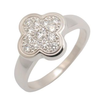 Van Cleef & Arpels Silver Clear White Gold (18K) Band Ring (Pre-Owned)