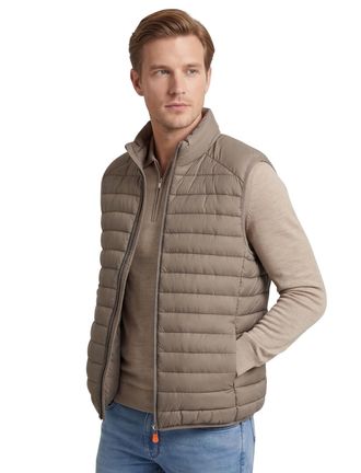 Save The Duck Khaki gewatteerde bodywarmer Save The Duck