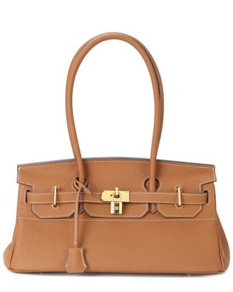 Tiffany & Fred Structured Leather Top Handle Tote