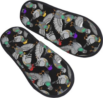 Generic Fluffy House Slipper s House Shoes Warm Hotel Slippers for Family Travel Hotels M