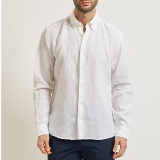 HUGO BOSS Regular-Fit Linen Button-Down Shirt, Size XX-Large